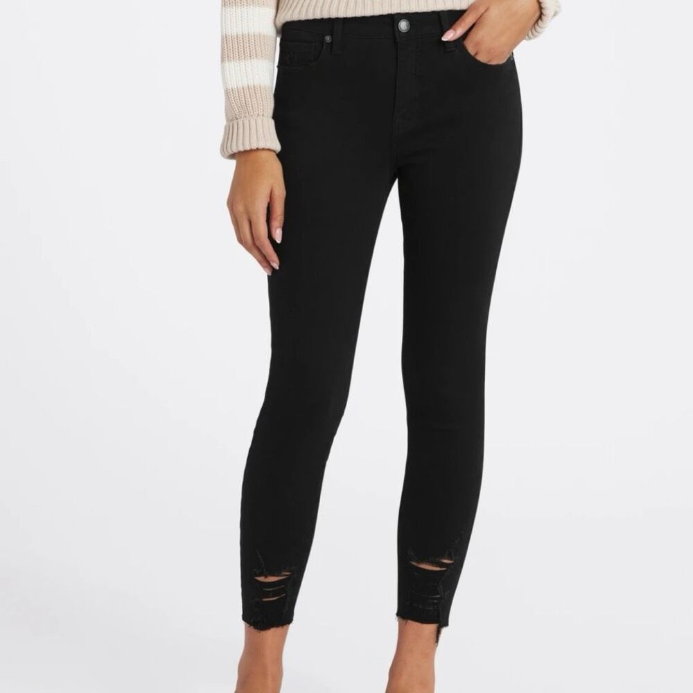 Pistola black chewed hem skinny jeans size 27